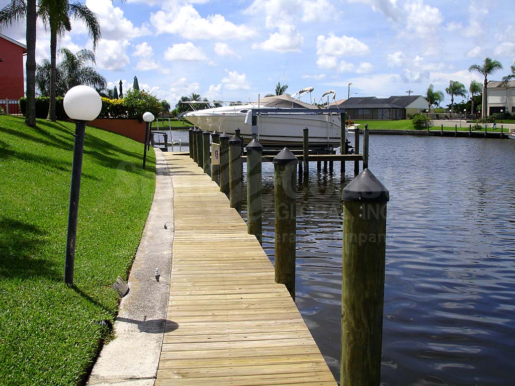 View Down the Canal From Cape Coral Villas
